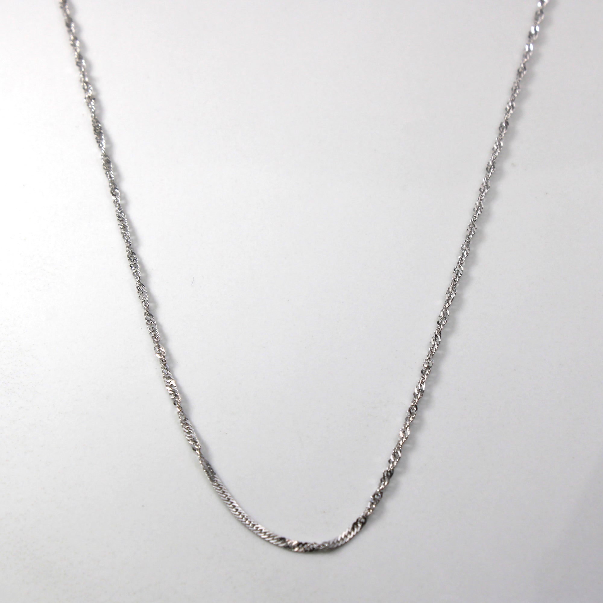 14k White Gold Singapore Chain | 20