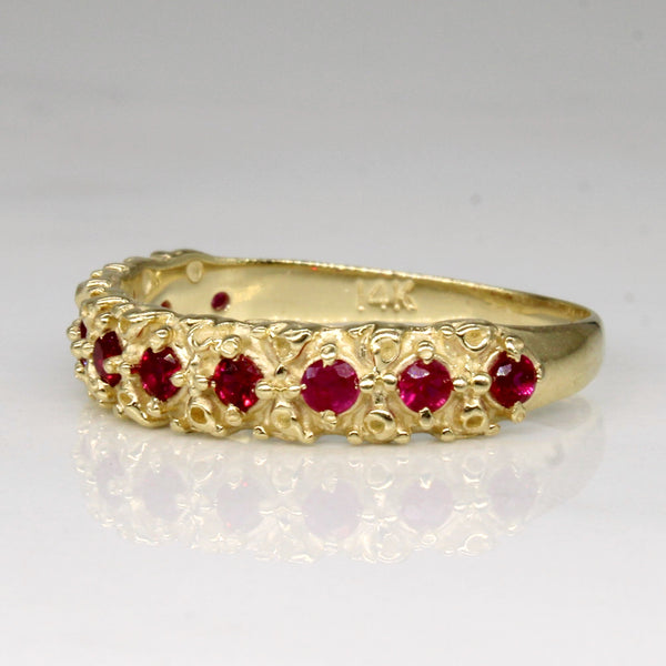 Synthetic Ruby Ring | 0.25ctw | SZ 6.75 |