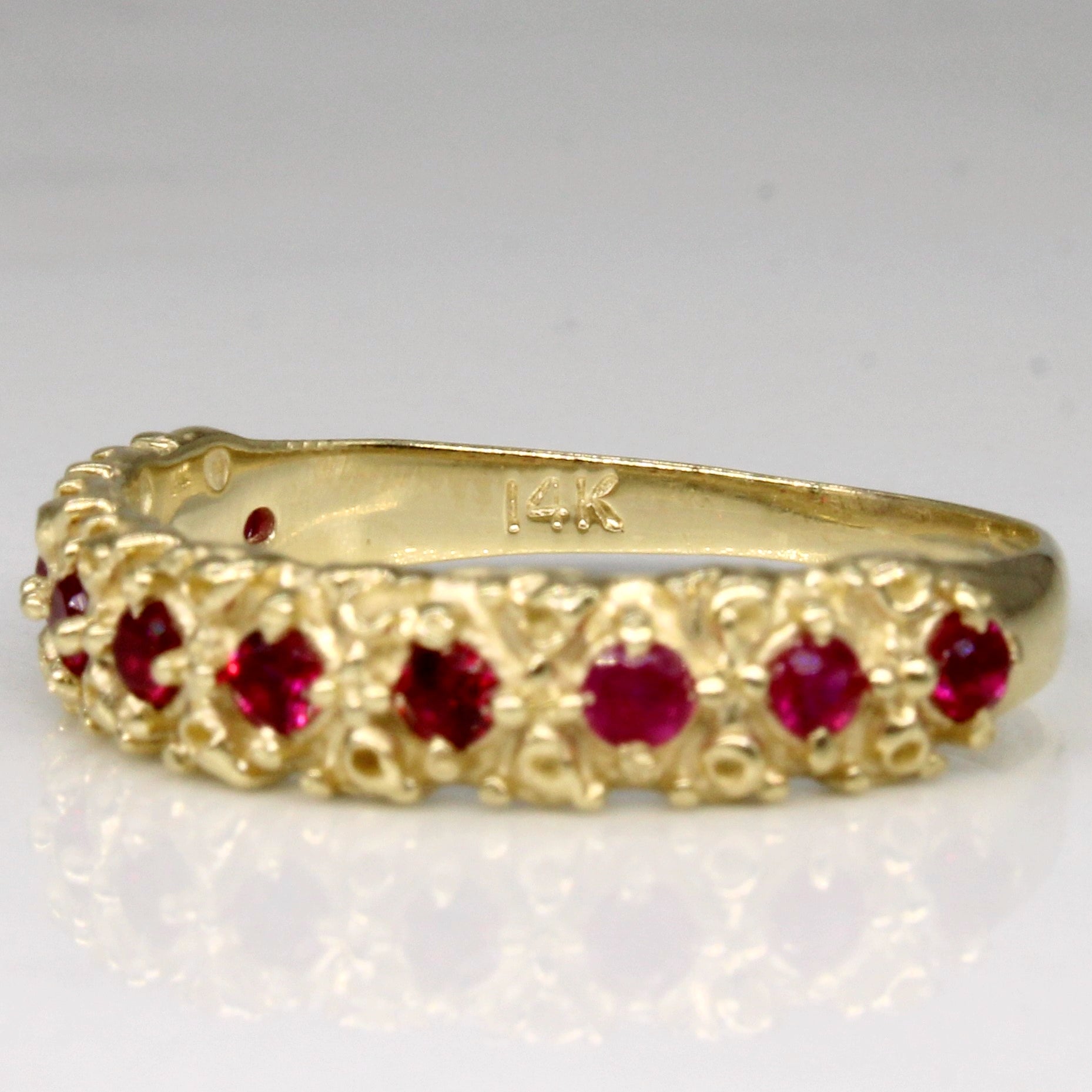 Synthetic Ruby Ring | 0.25ctw | SZ 6.75 |