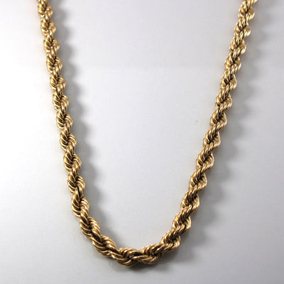 10k Yellow Gold Rope Chain | 24