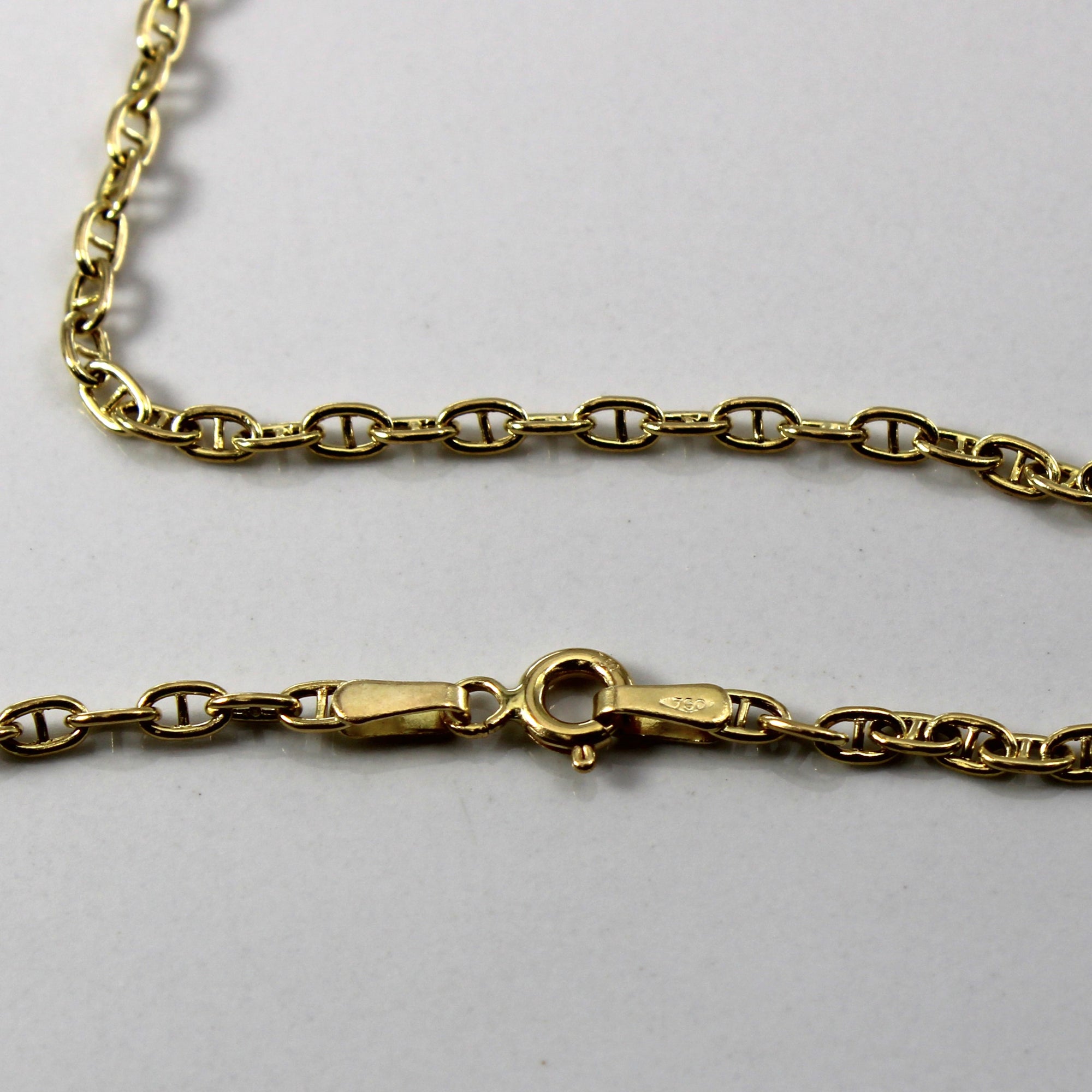 18k Yellow Gold Anchor Chain | 18