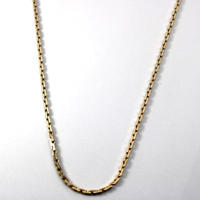 10k Yellow Gold Long Interlocking Chain | 32