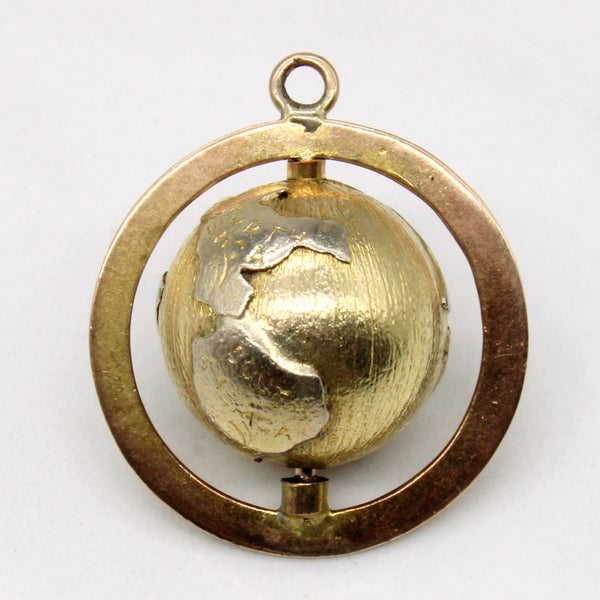 10k Yellow Gold Globe Charm