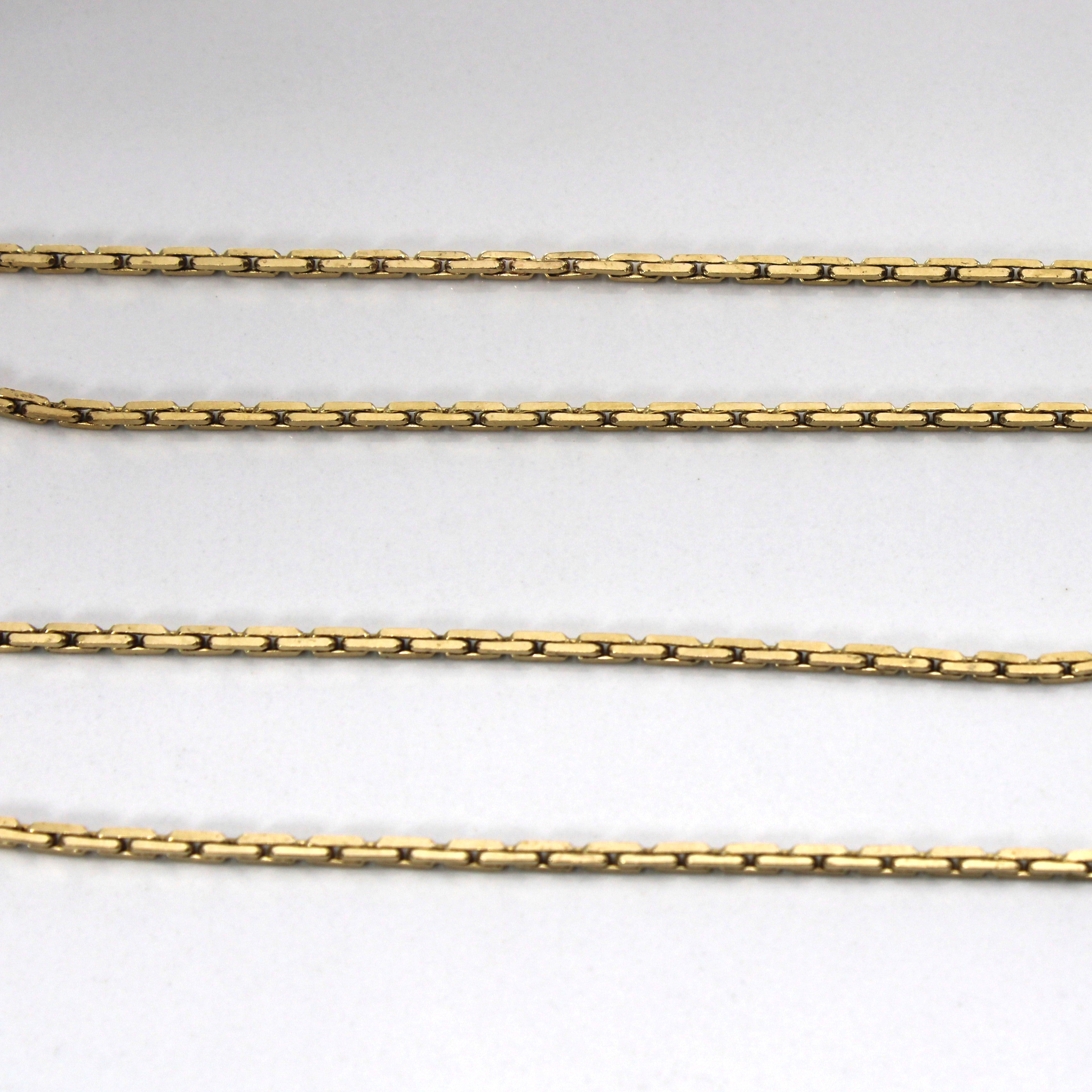10k Yellow Gold Long Interlocking Chain | 32"|
