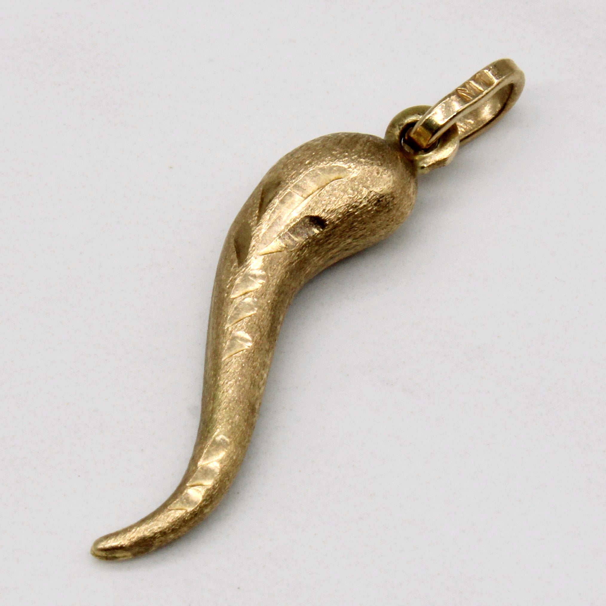 10k Yellow Gold Cornicello Pendant