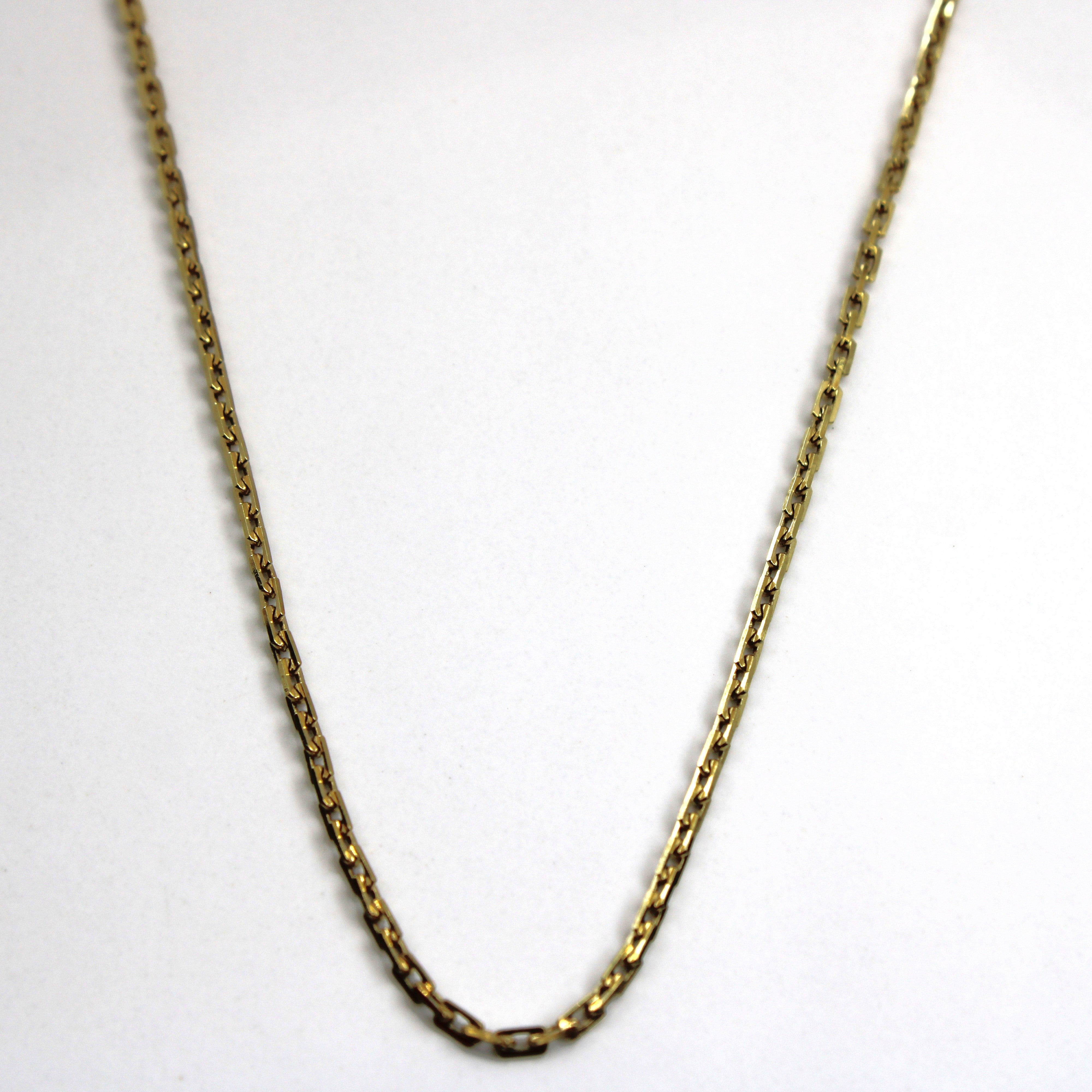 14k Yellow Gold Rolo Link Long Chain | 27"|
