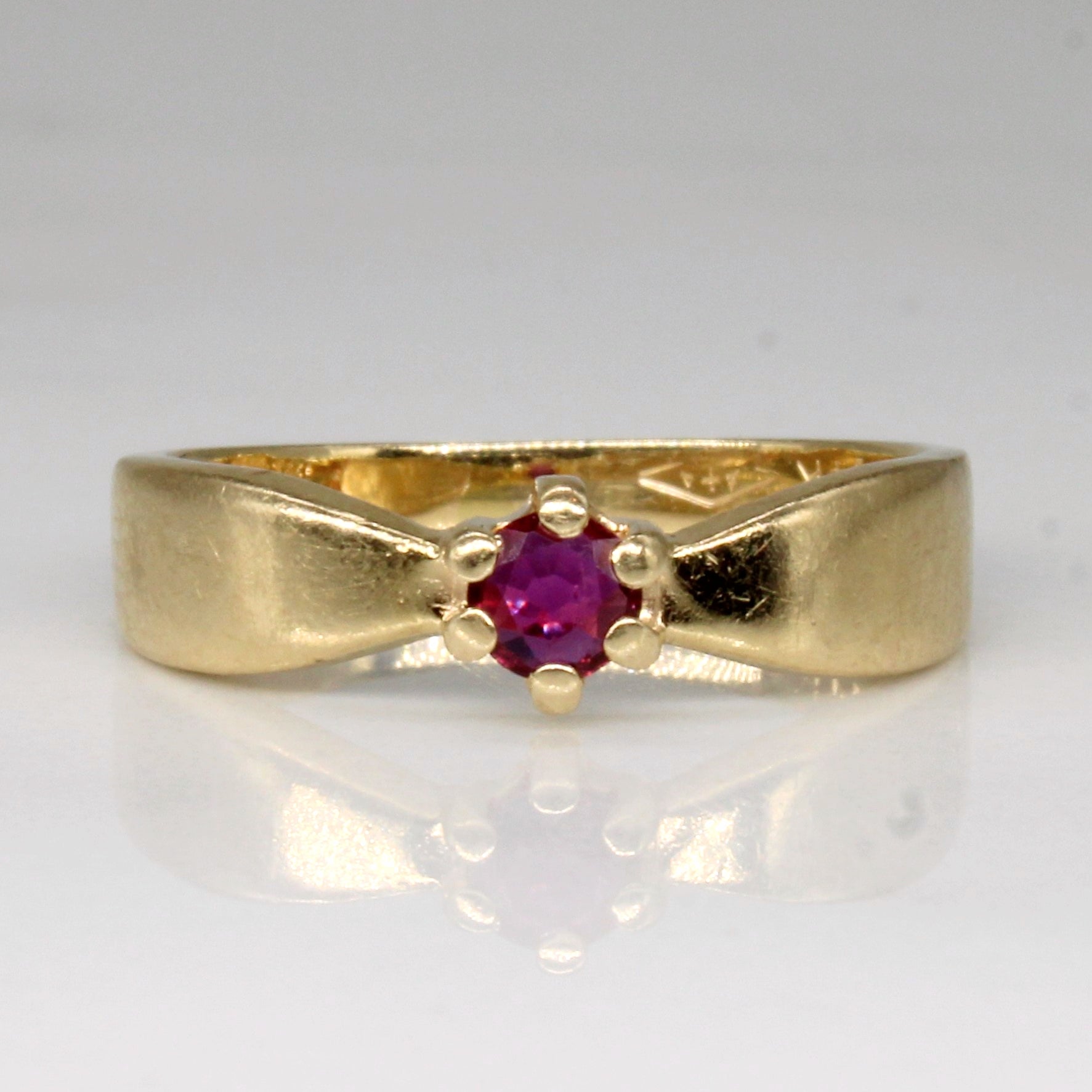 Solitaire Ruby Ring | 0.10ct | SZ 5 |