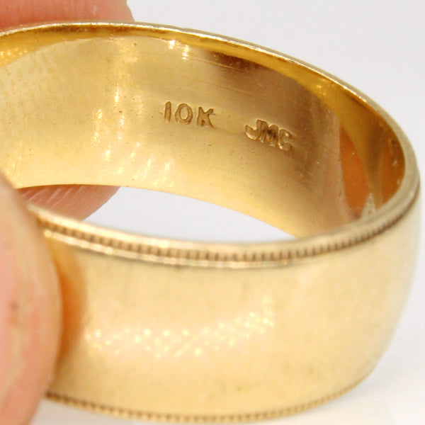 10k Yellow Gold Wide Band | SZ 9.5 |