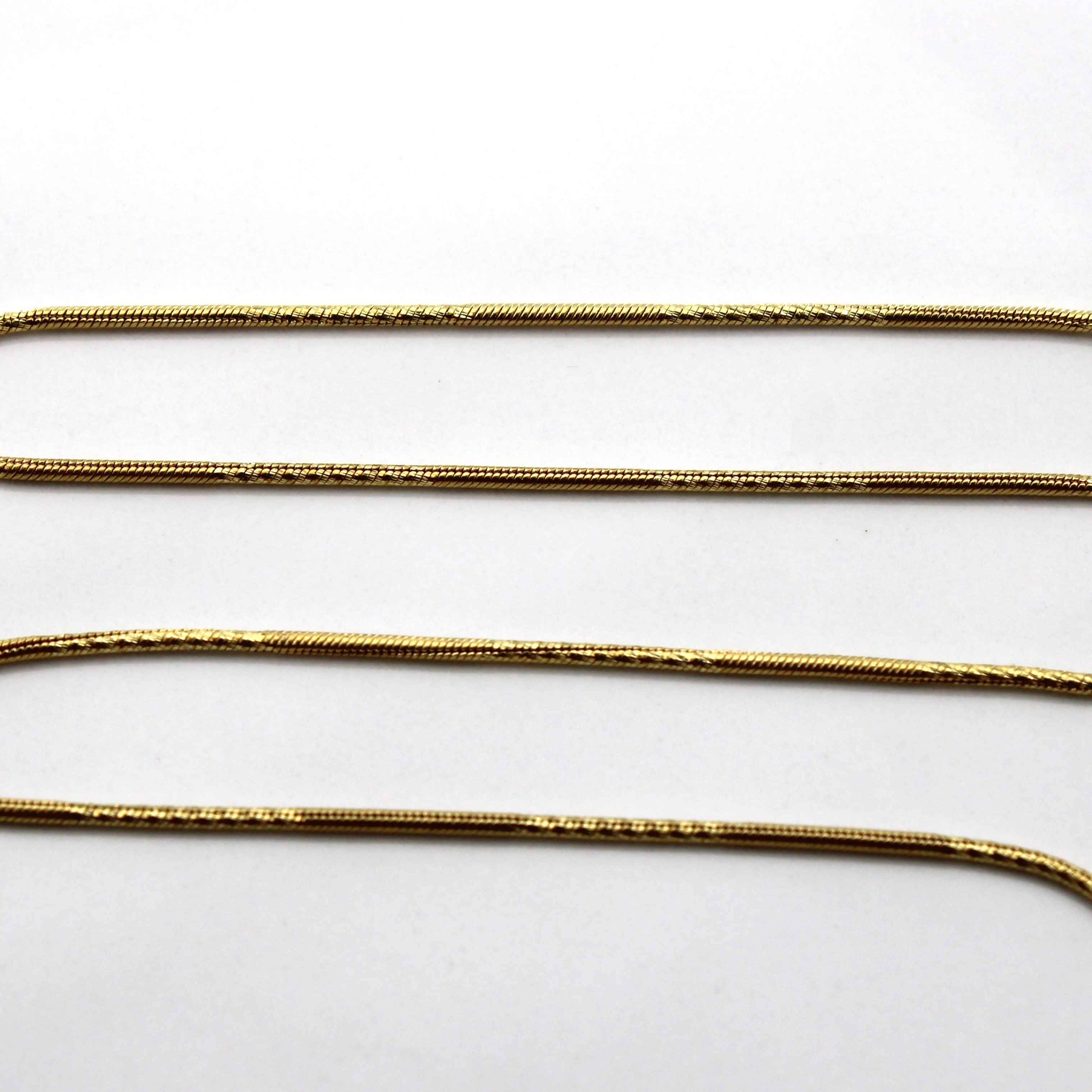 18k Yellow Gold Snake Chain | 18"|