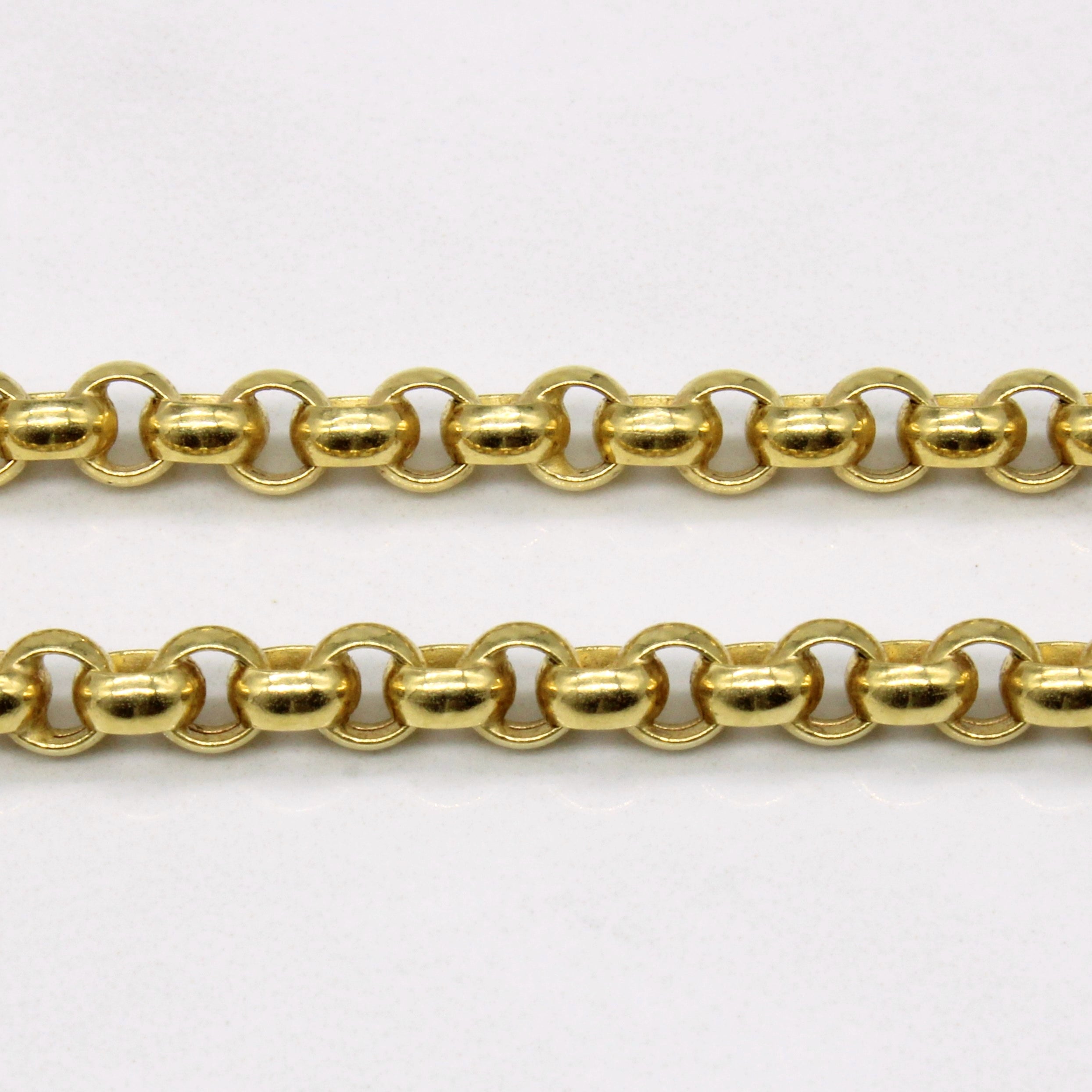 Chaîne à maillons ronds en or jaune 18 carats | 19" | 