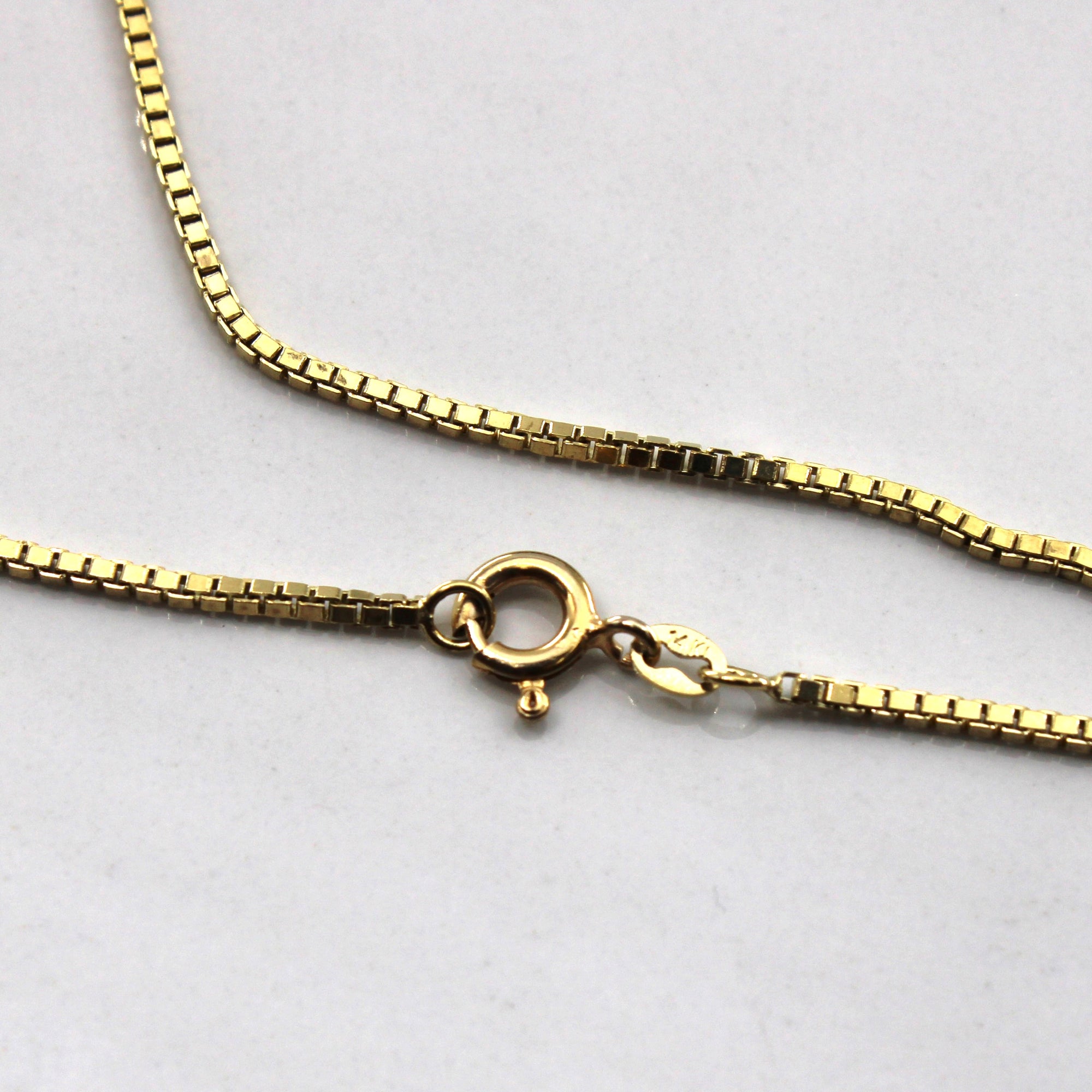 14k Yellow Gold Box Chain | 20