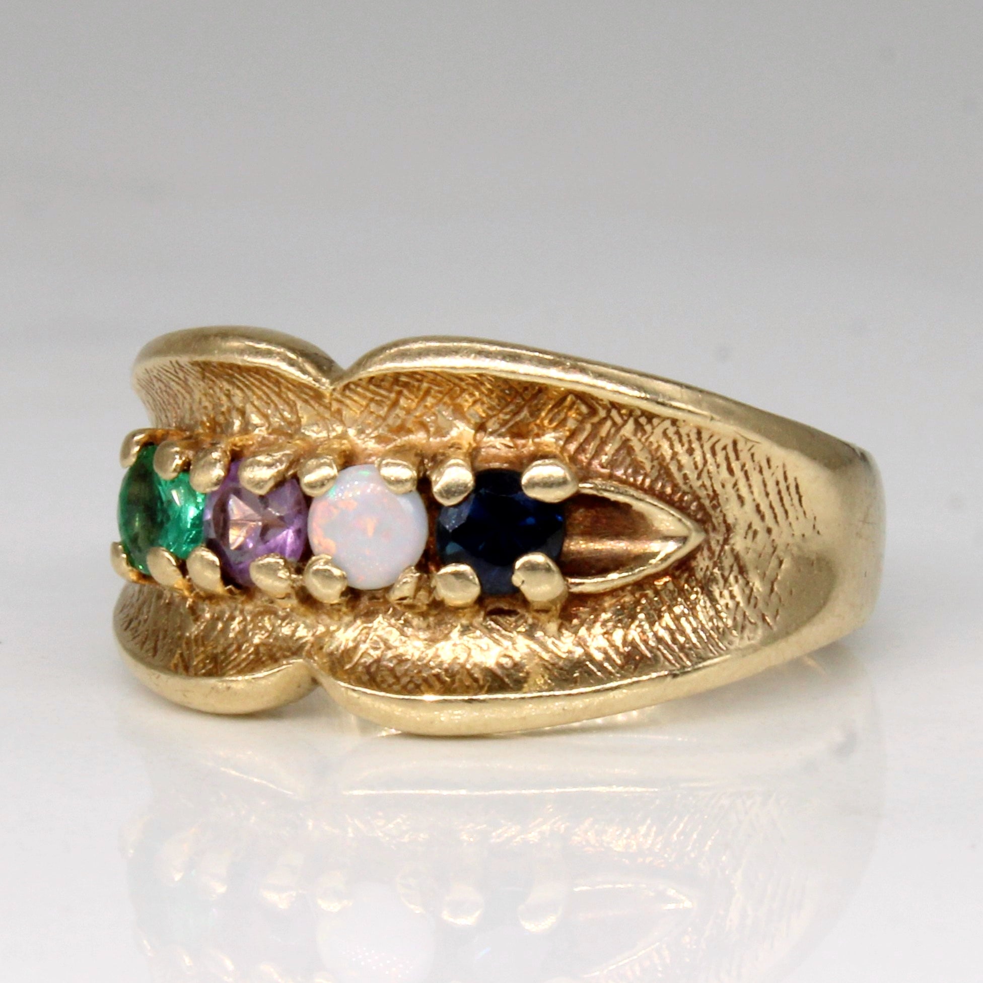 Multi Gem Four Stone Ring | 0.31ctw | SZ 5 |