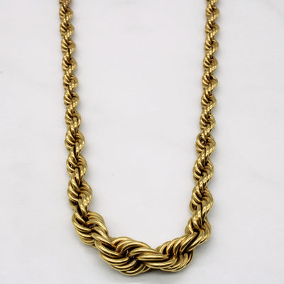 18k Yellow Gold Rope Chain | 17