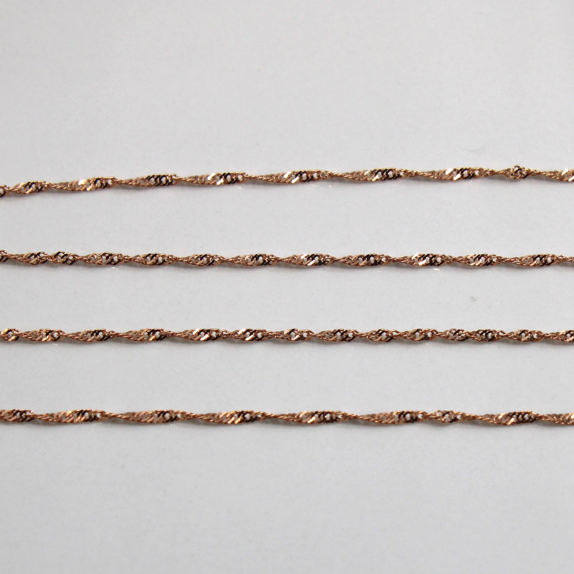 18k Rose Gold Singapore Chain | 17