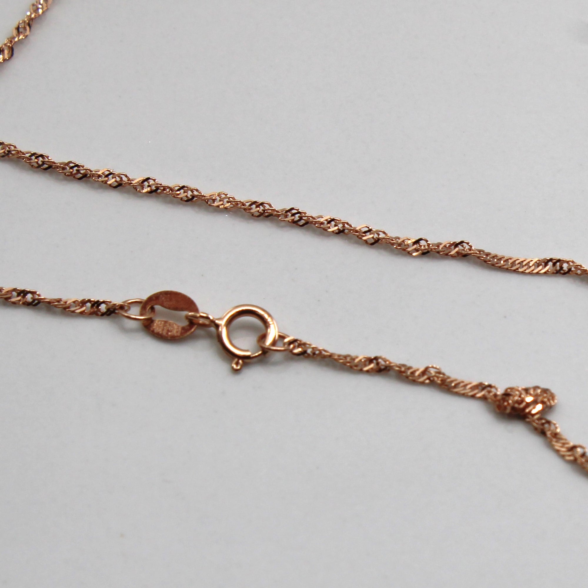 18k Rose Gold Singapore Chain | 17