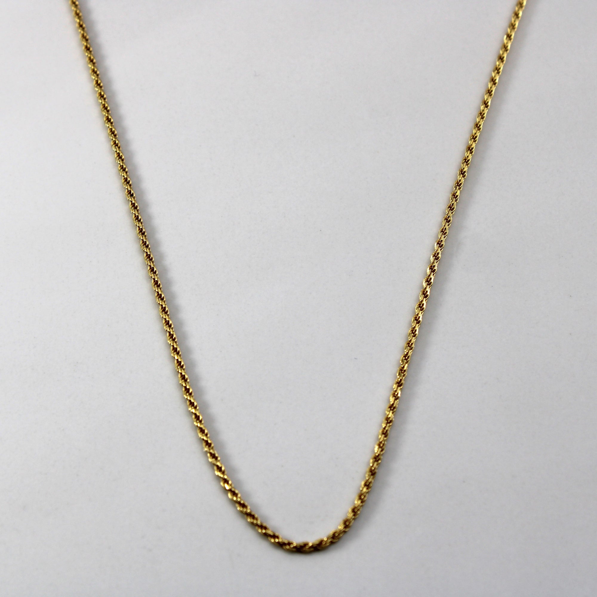 18k Yellow Gold Rope Chain | 20