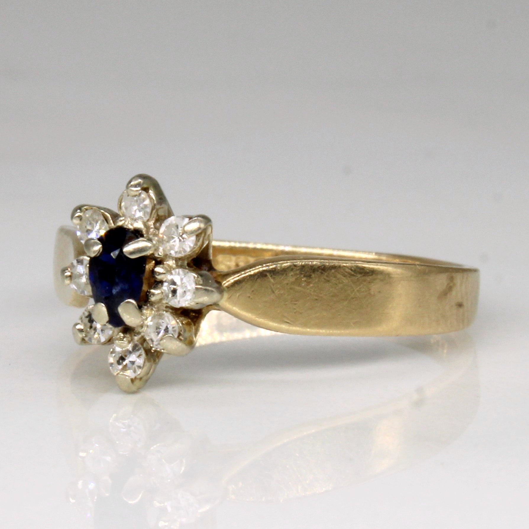 Sapphire & Diamond Ring | 0.10ct, 0.08ctw | SZ 6 |