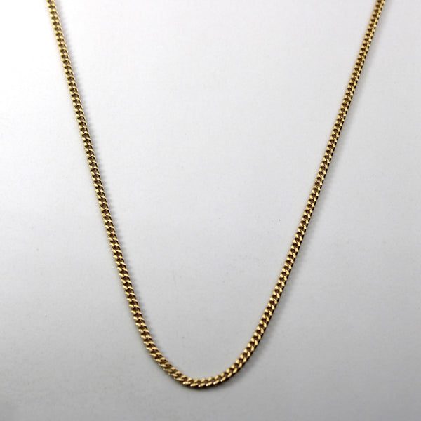 14k Yellow Gold Curb Link Chain | 26