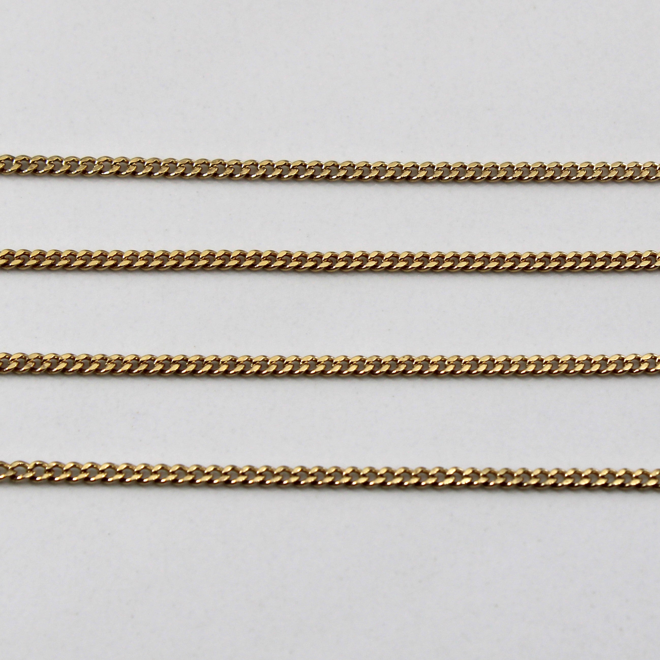14k Yellow Gold Curb Link Chain | 26"|