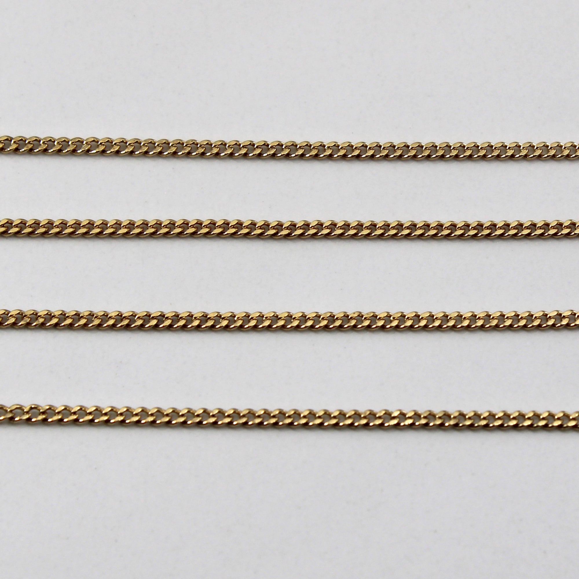 14k Yellow Gold Curb Link Chain | 26