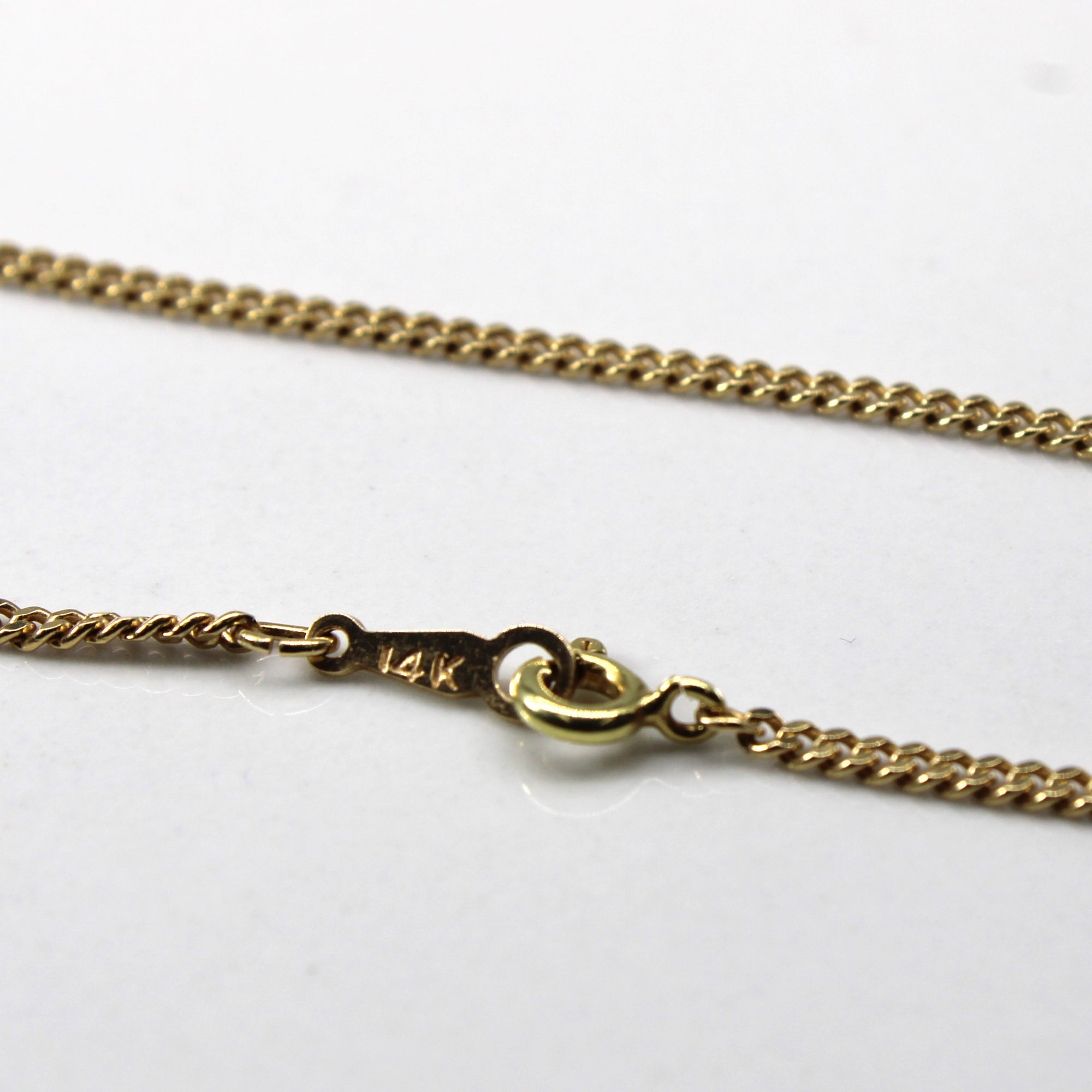 14k Yellow Gold Curb Link Chain | 26