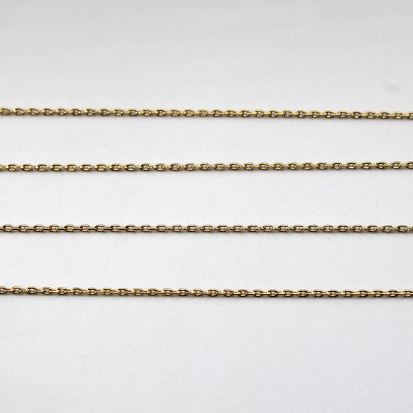 14k Yellow Gold Rolo Link Chain | 24