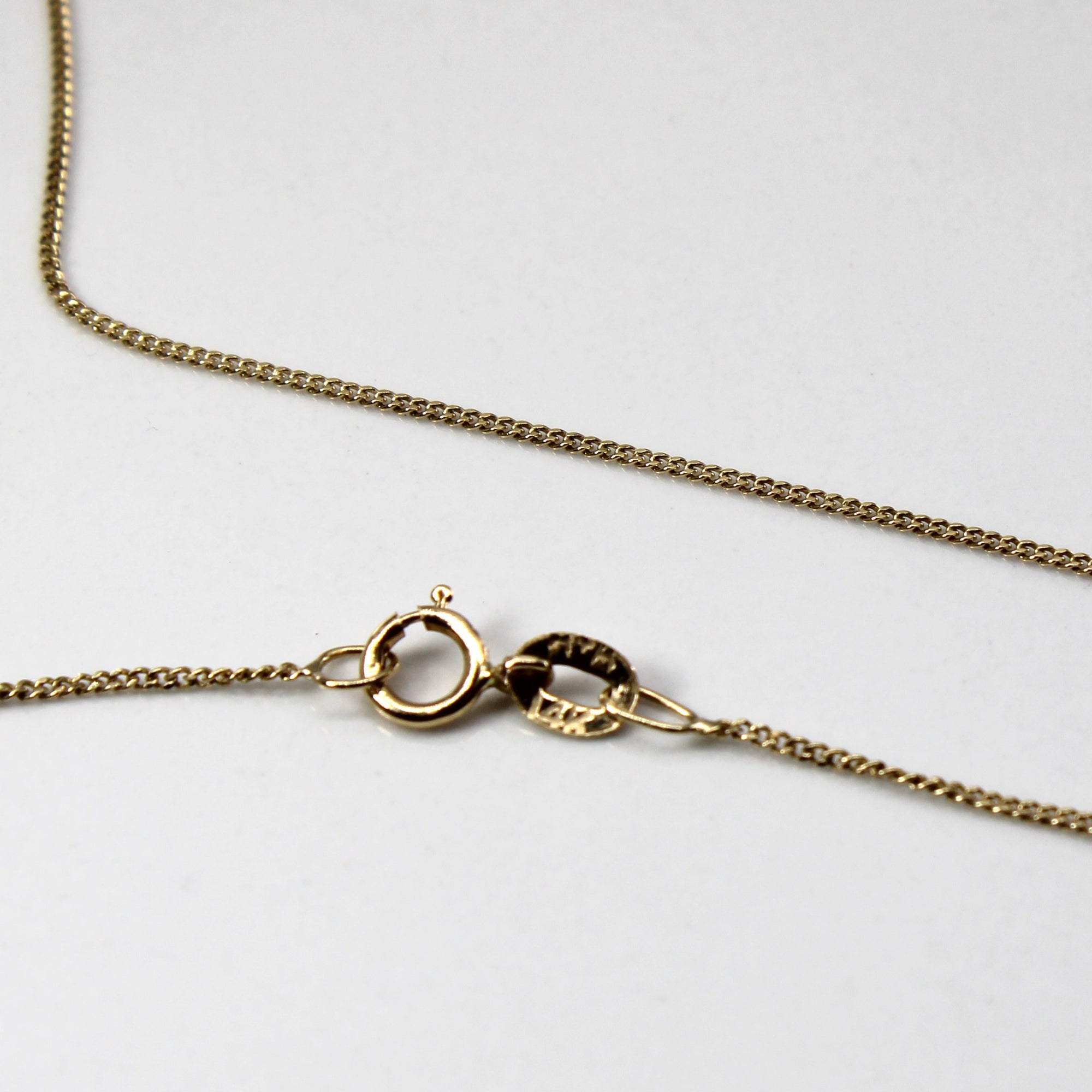 14k Yellow Gold Cable Chain | 17