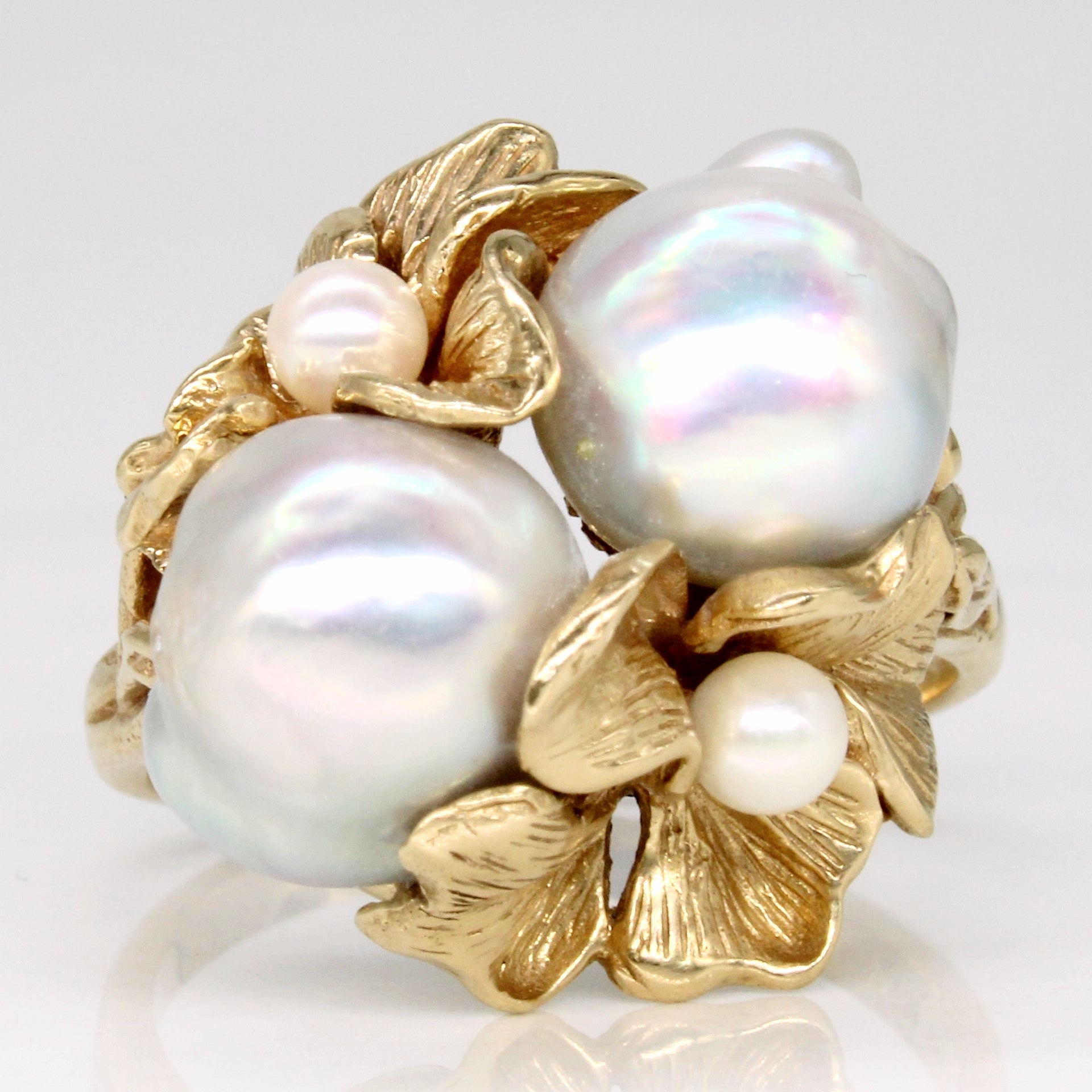 Baroque Pearl Cocktail Ring | SZ 8.75 |