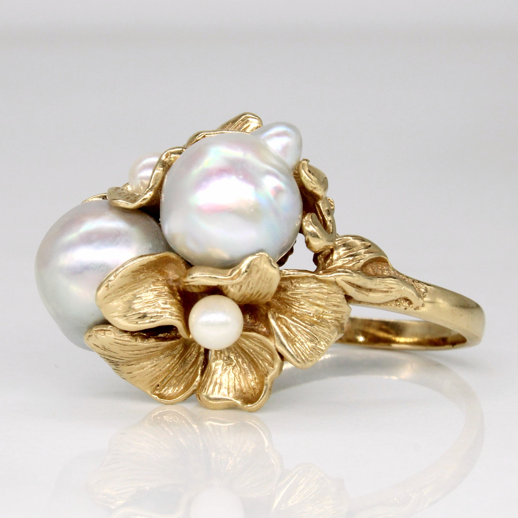 Baroque Pearl Cocktail Ring | SZ 8.75 |