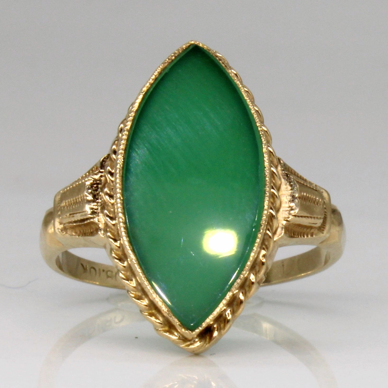 Flat Cab Cut Agate Ring | 2.50ct | SZ 7 |