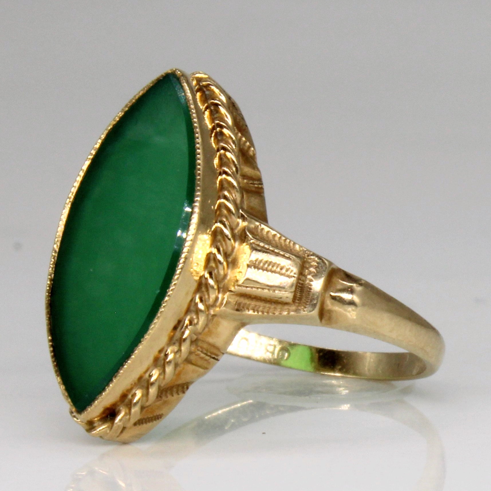Flat Cab Cut Agate Ring | 2.50ct | SZ 7 |