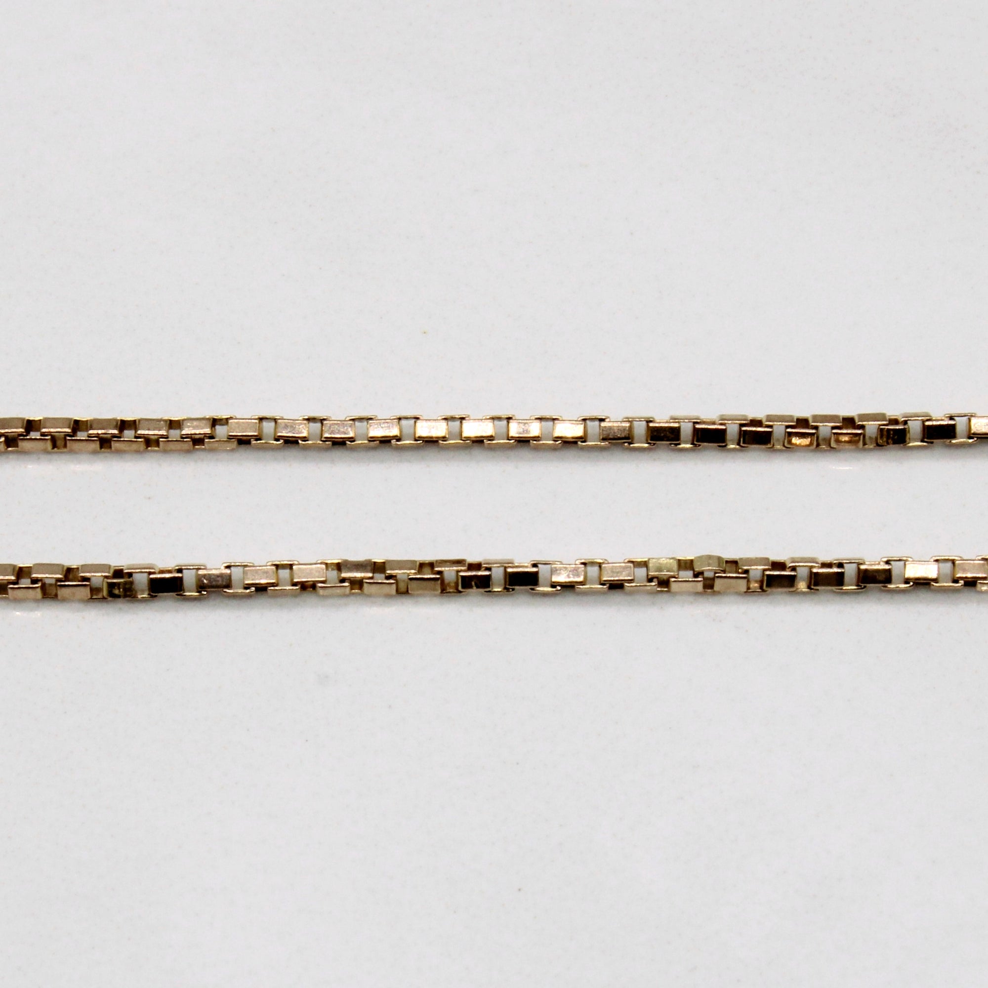 Italian 10k Yellow Gold Box Link Chain | 15