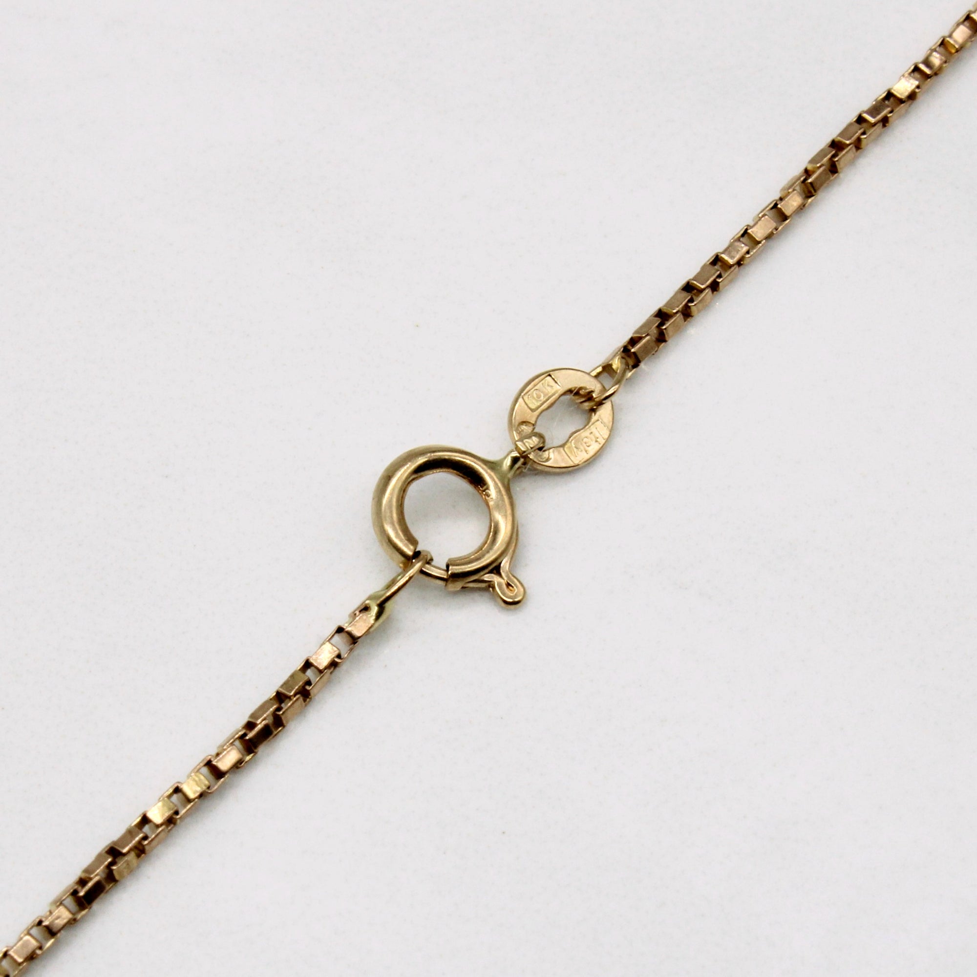 Italian 10k Yellow Gold Box Link Chain | 15