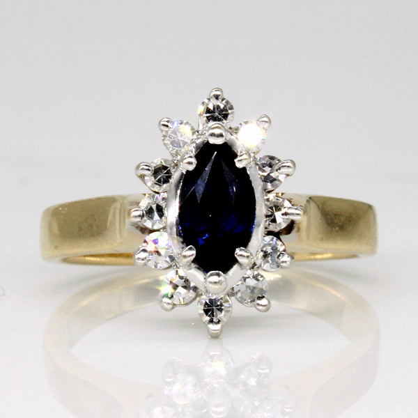 Sapphire & Diamond Cocktail Ring | 0.50ct, 0.24ctw | SZ 5 |