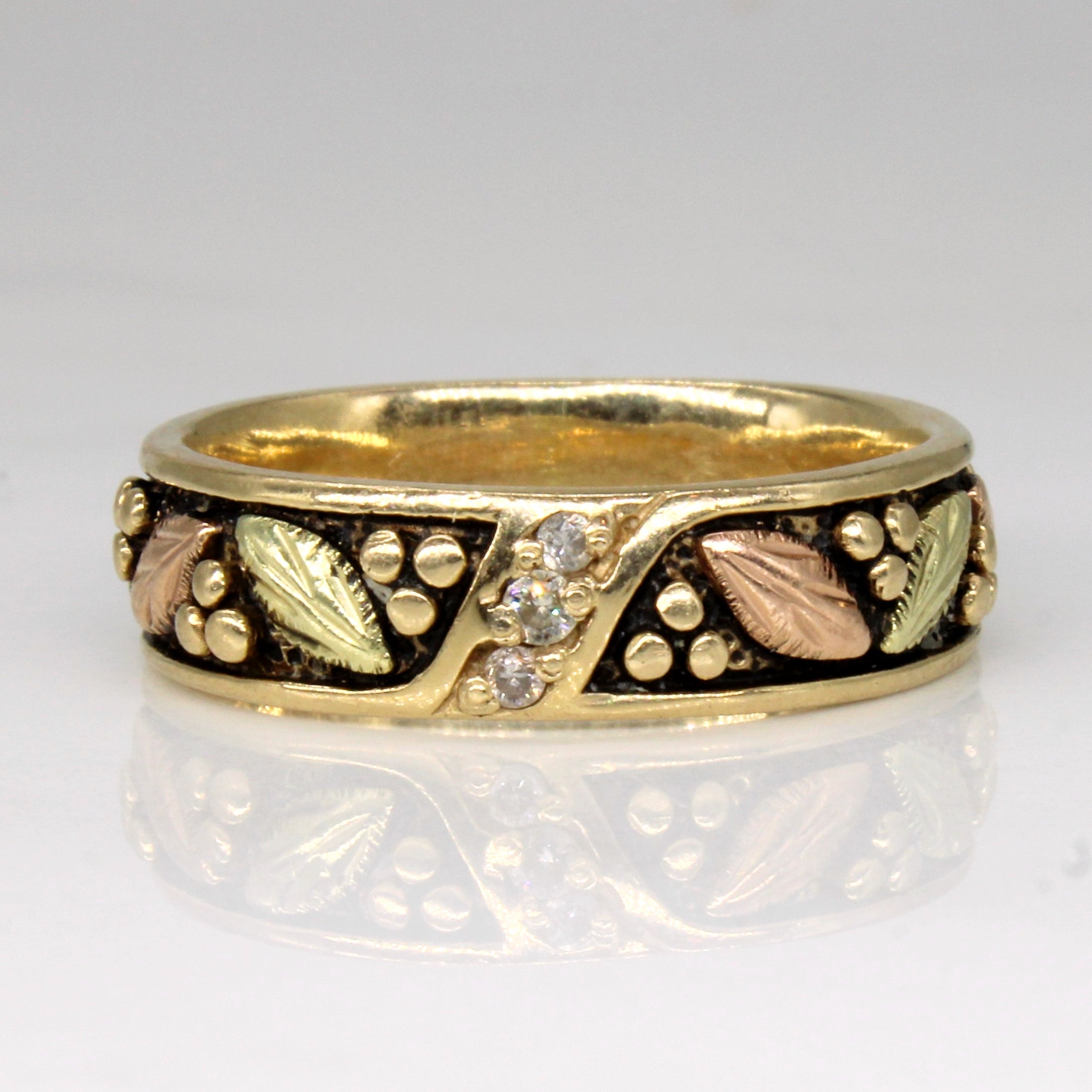 Two Tone Diamond 14k Ring | SZ 9.5 |