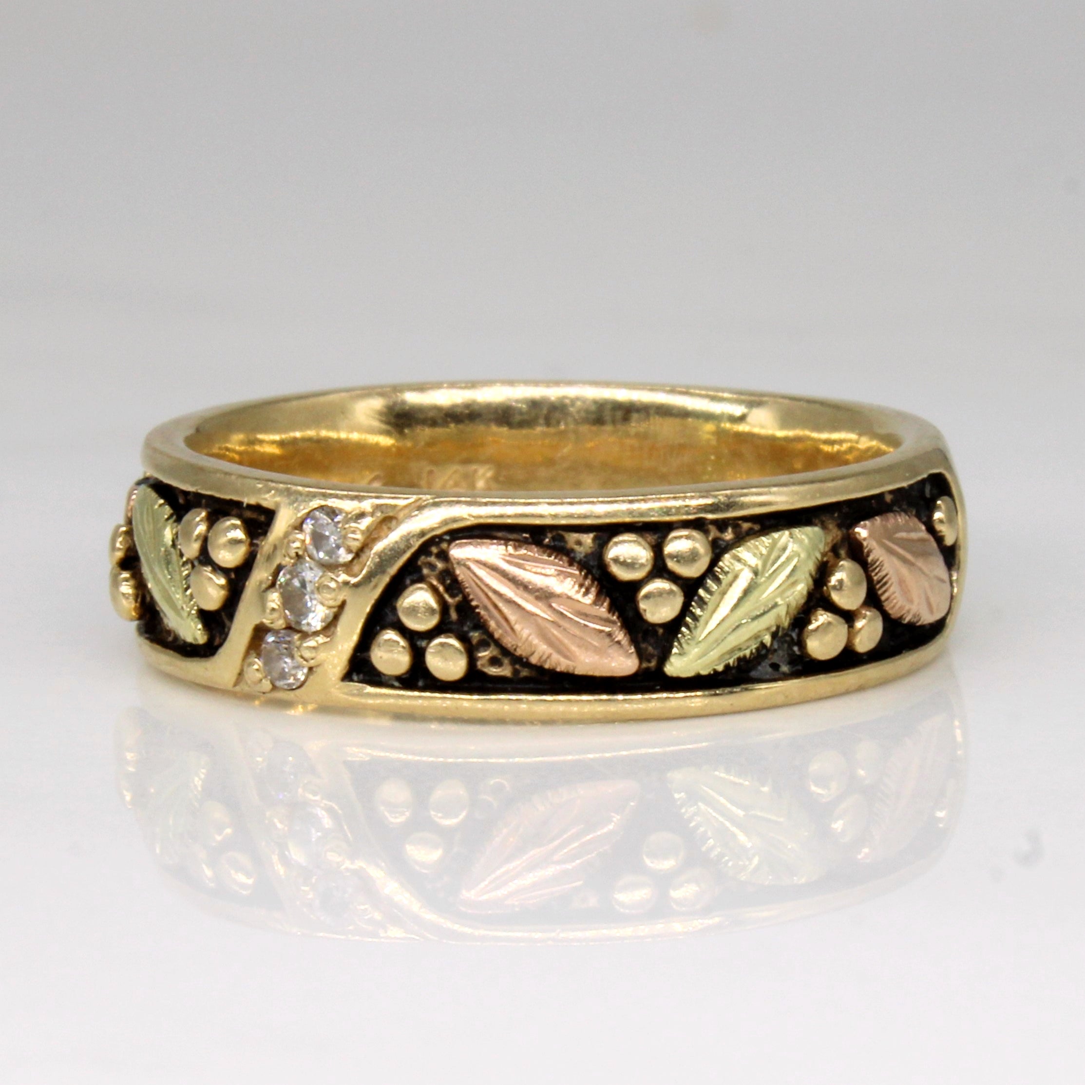 Two Tone Diamond 14k Ring | SZ 9.5 |