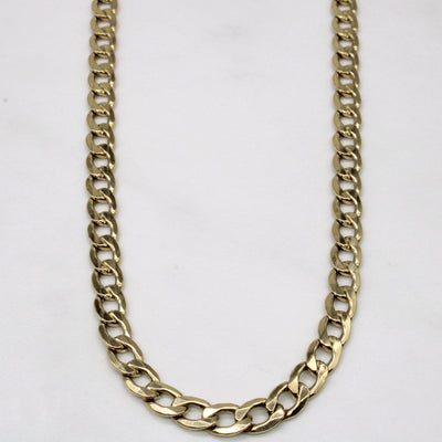9k Yellow Gold Curb Link Chain | 24