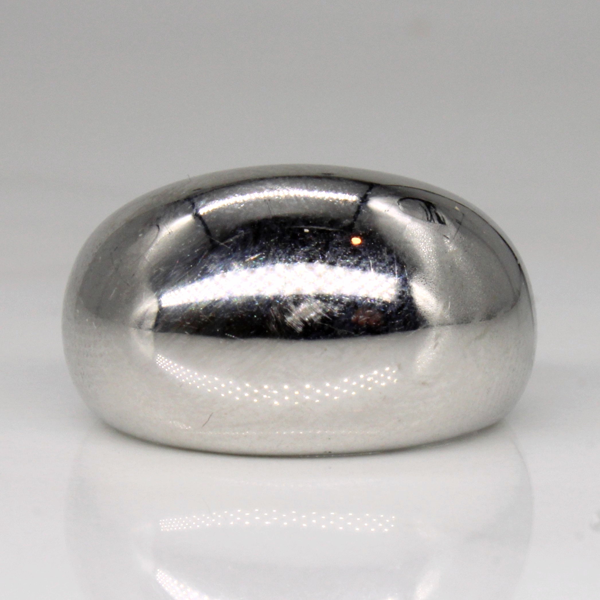 18k White Gold Bulb Ring | SZ 6.5 |