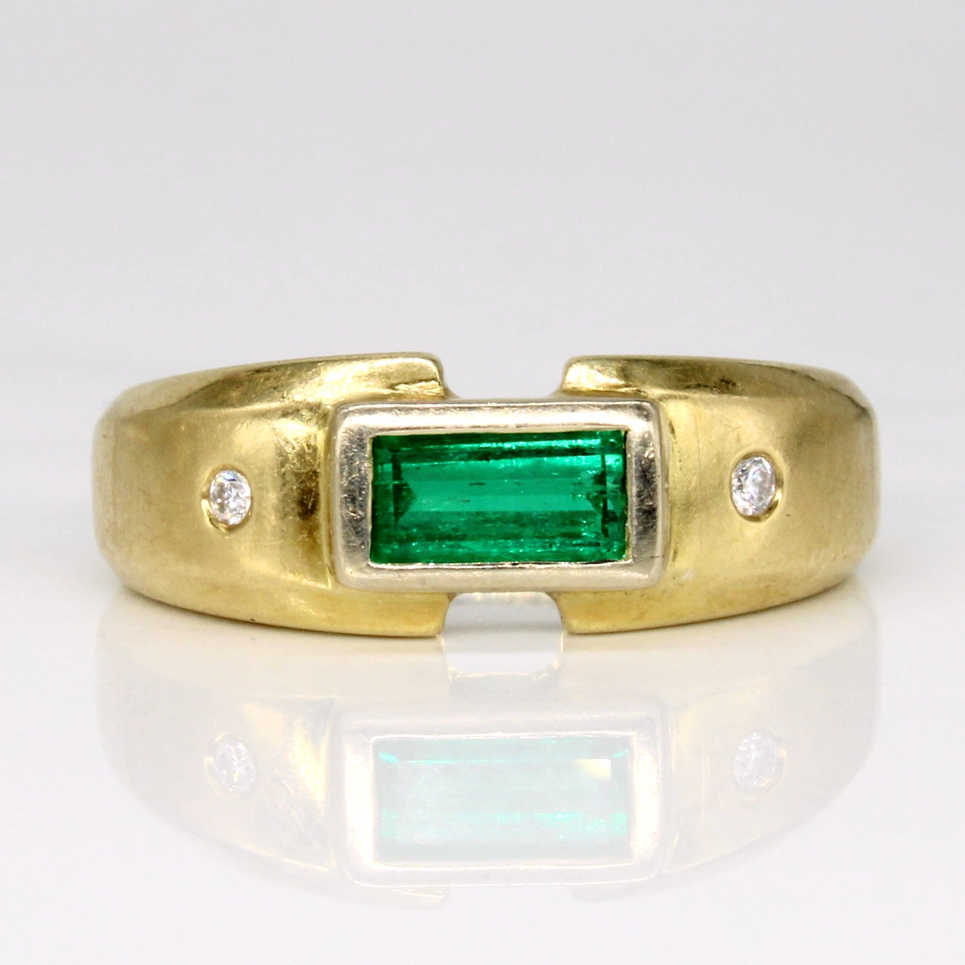 Emerald & Diamond Ring | 0.70ct, 0.04ctw | SZ 7.75 |