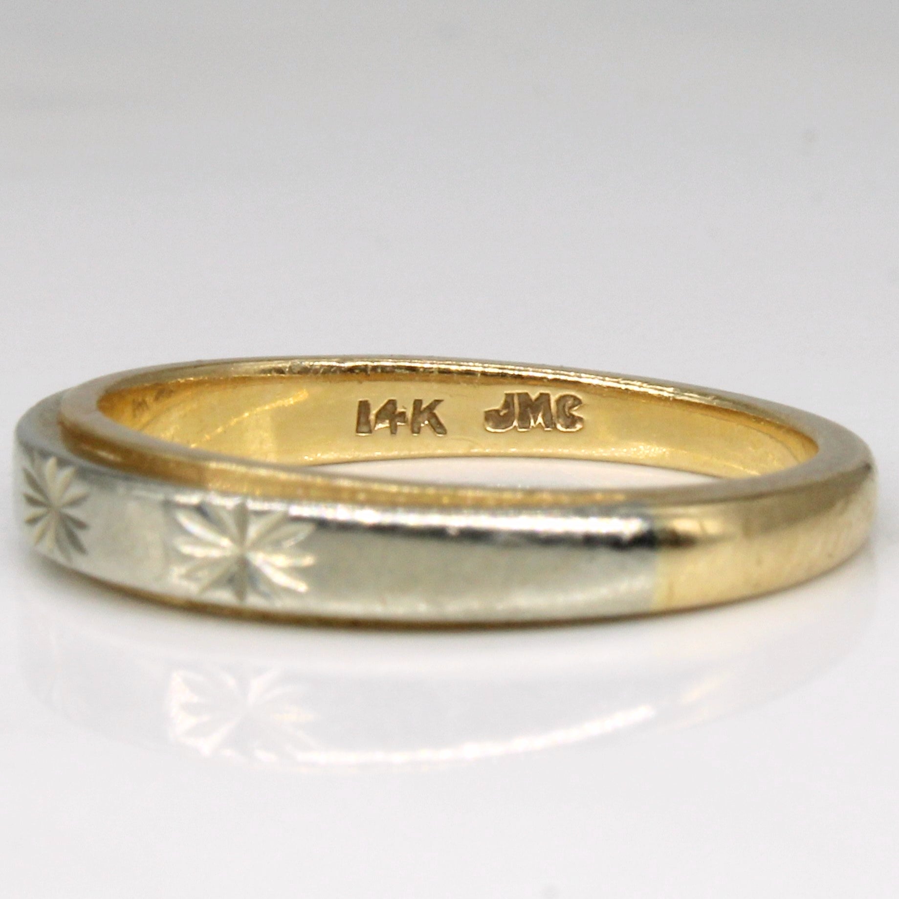 14k Two Tone Starburst Gold Ring | SZ 4.75 |
