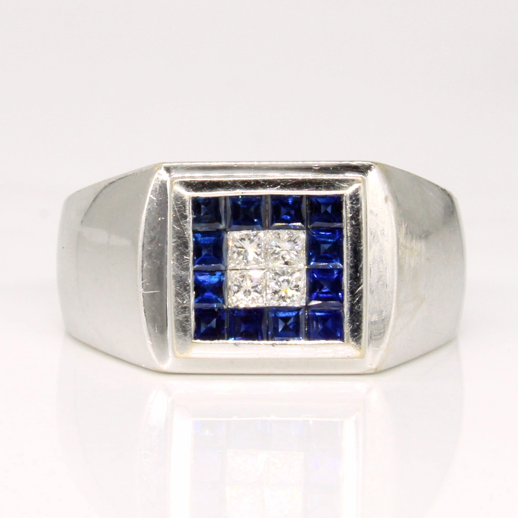 Sapphire & Diamond Cluster Ring | 3.36ctw, 1.00ctw | SZ 8.75 |