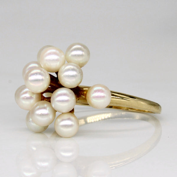Pearl Cluster Cocktail Ring | SZ 5.25 |