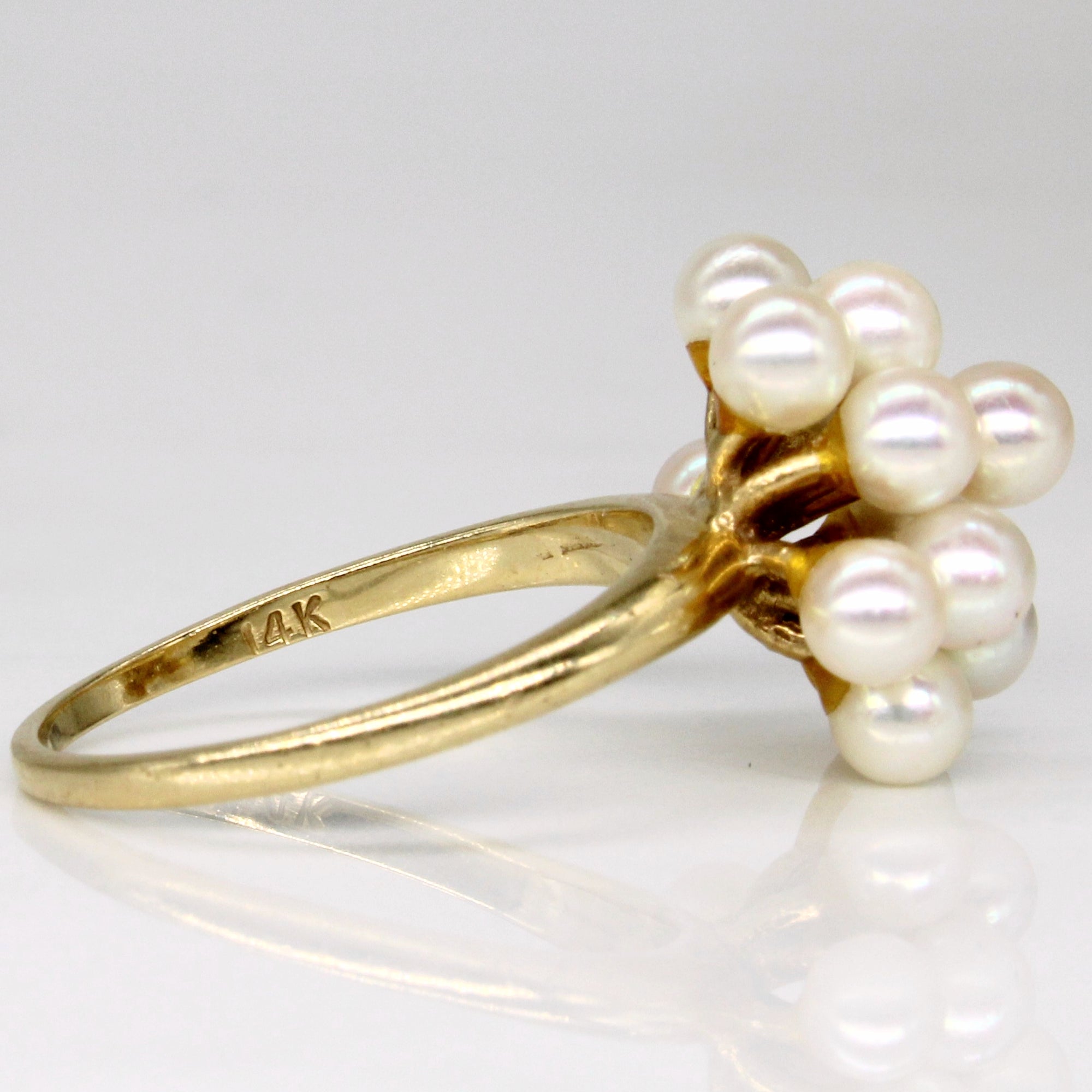 Pearl Cluster Cocktail Ring | SZ 5.25 |