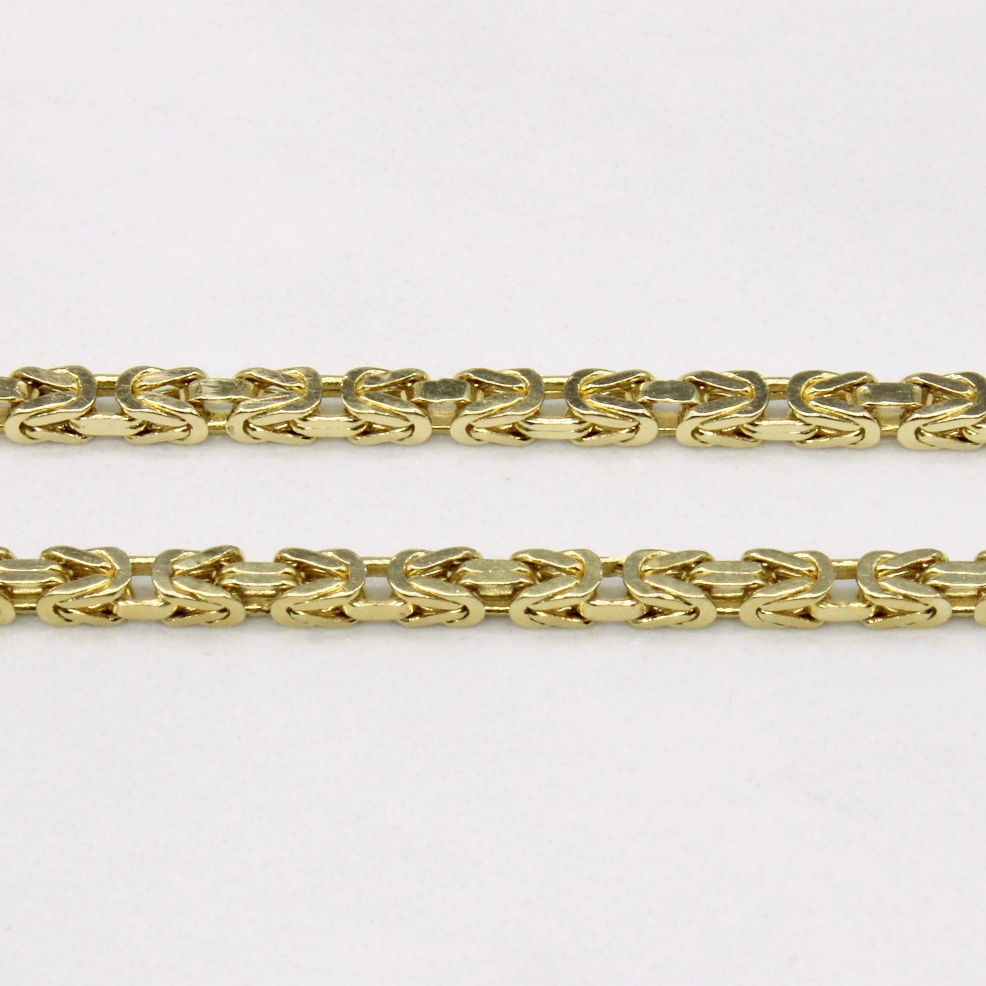 Italian 14k Yellow Gold Byzantine Chain | 22