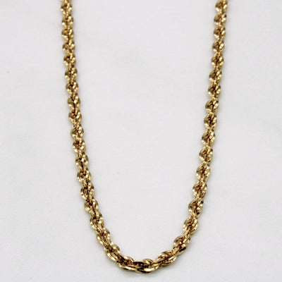 Italian 14k Yellow Gold Rope Chain | 24