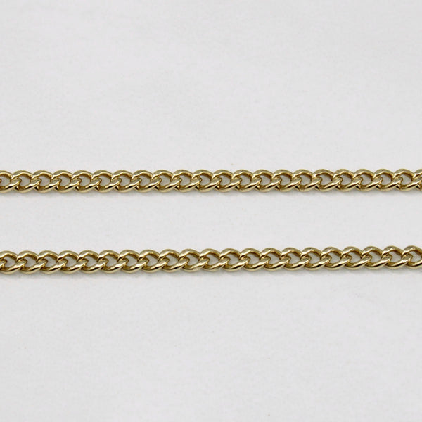 10k Yellow Gold Curb Link Chain | 24