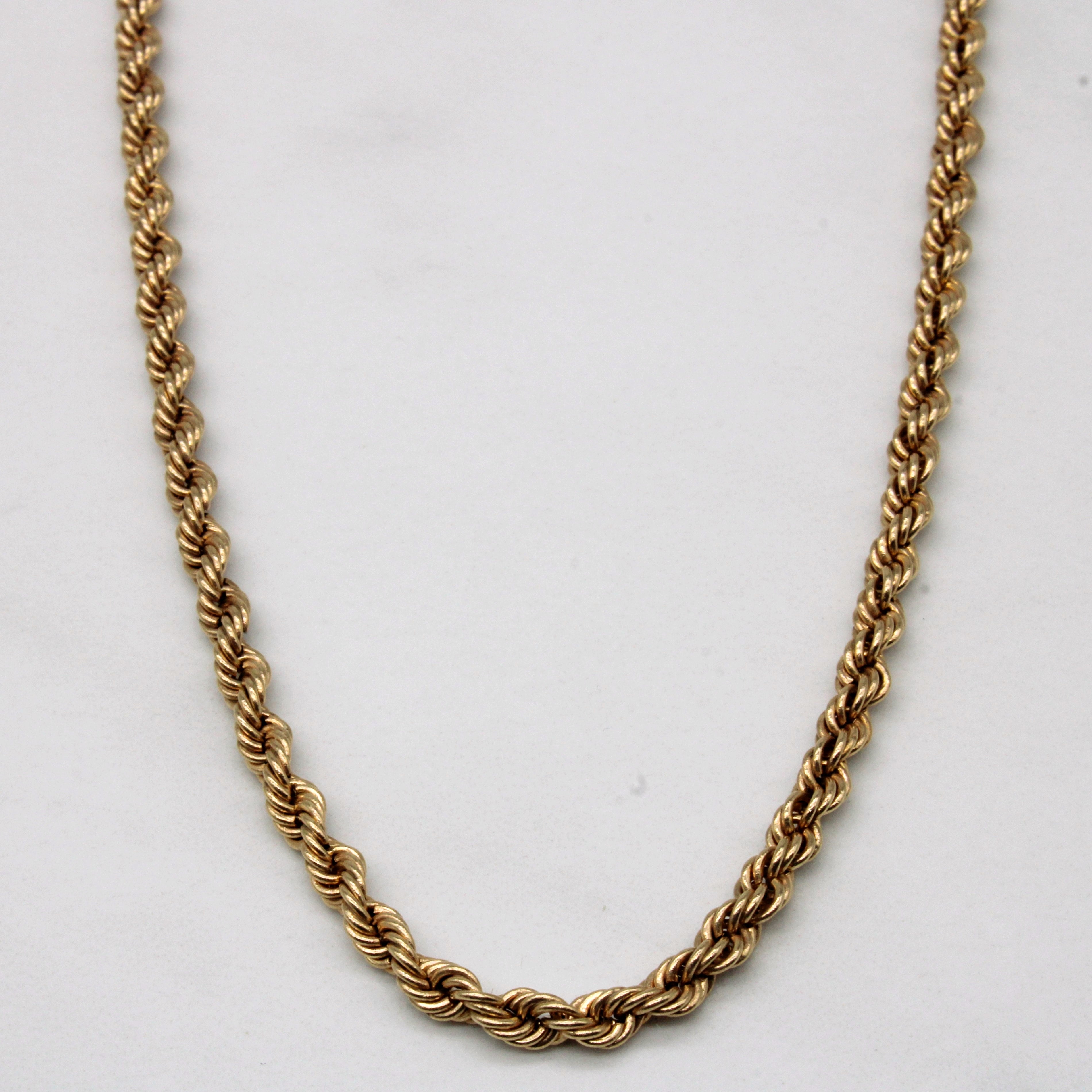 10k Yellow Gold Rope Chain | 20" |