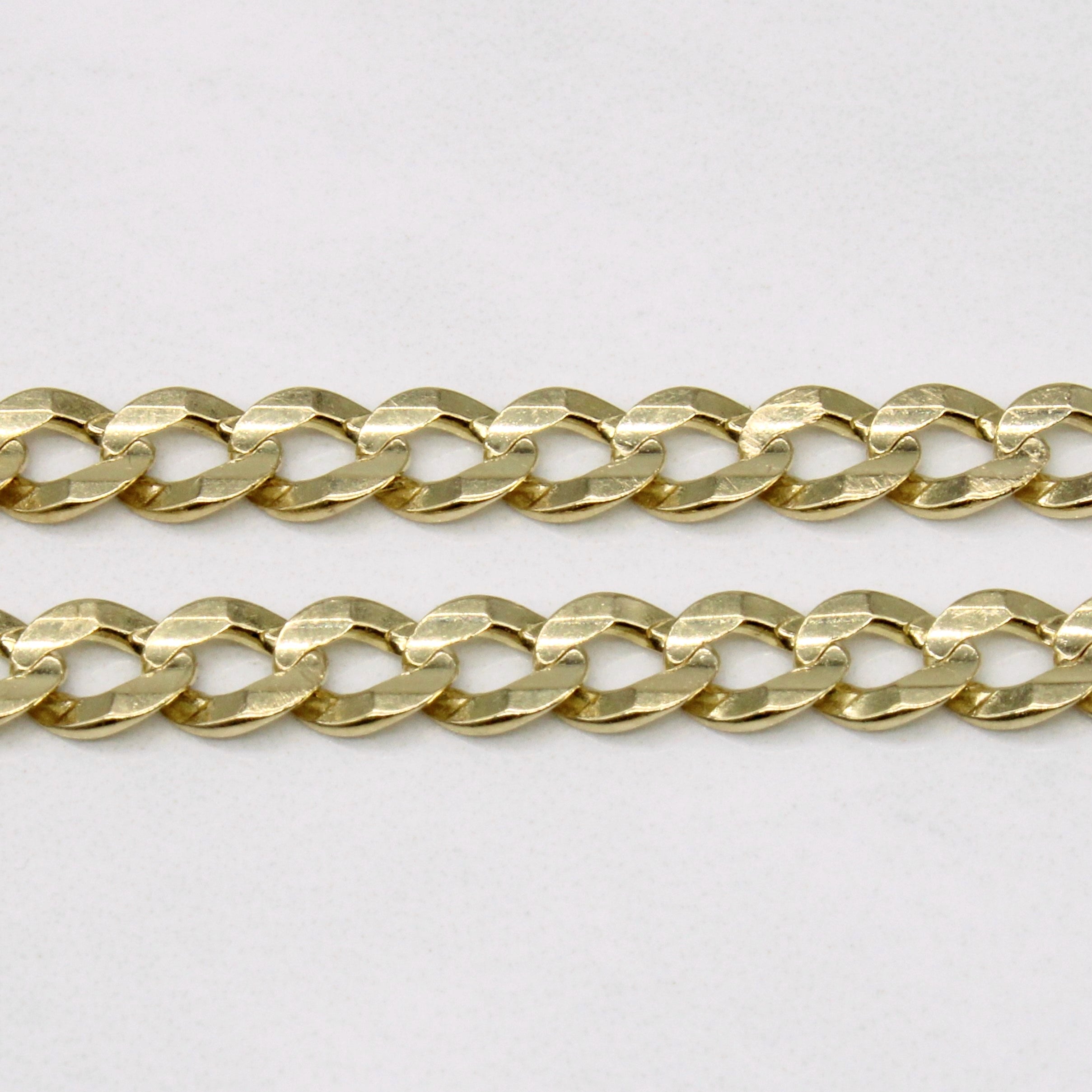 Italian 10k Yellow Gold Curb Link Chain | 25" |