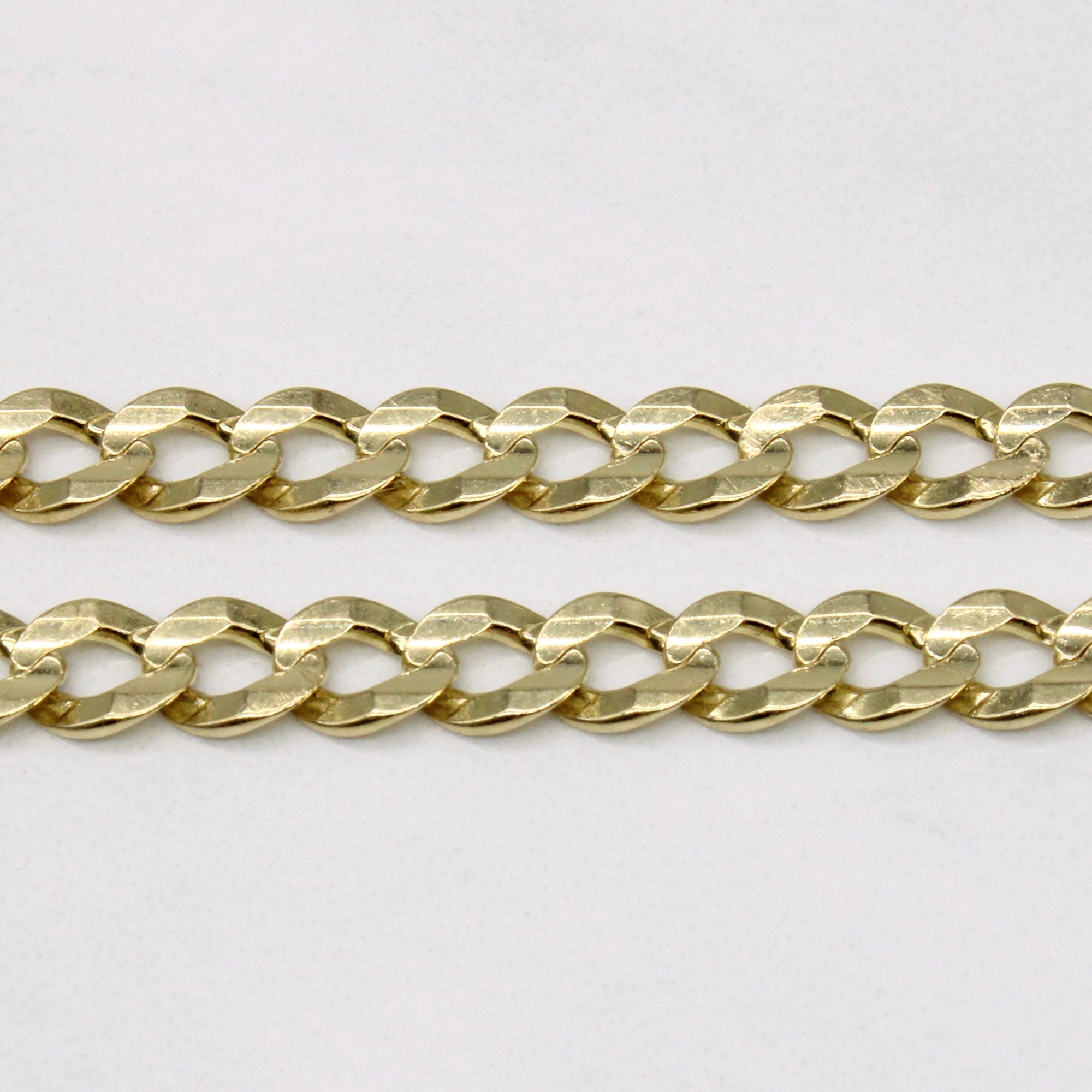 Italian 10k Yellow Gold Curb Link Chain | 25