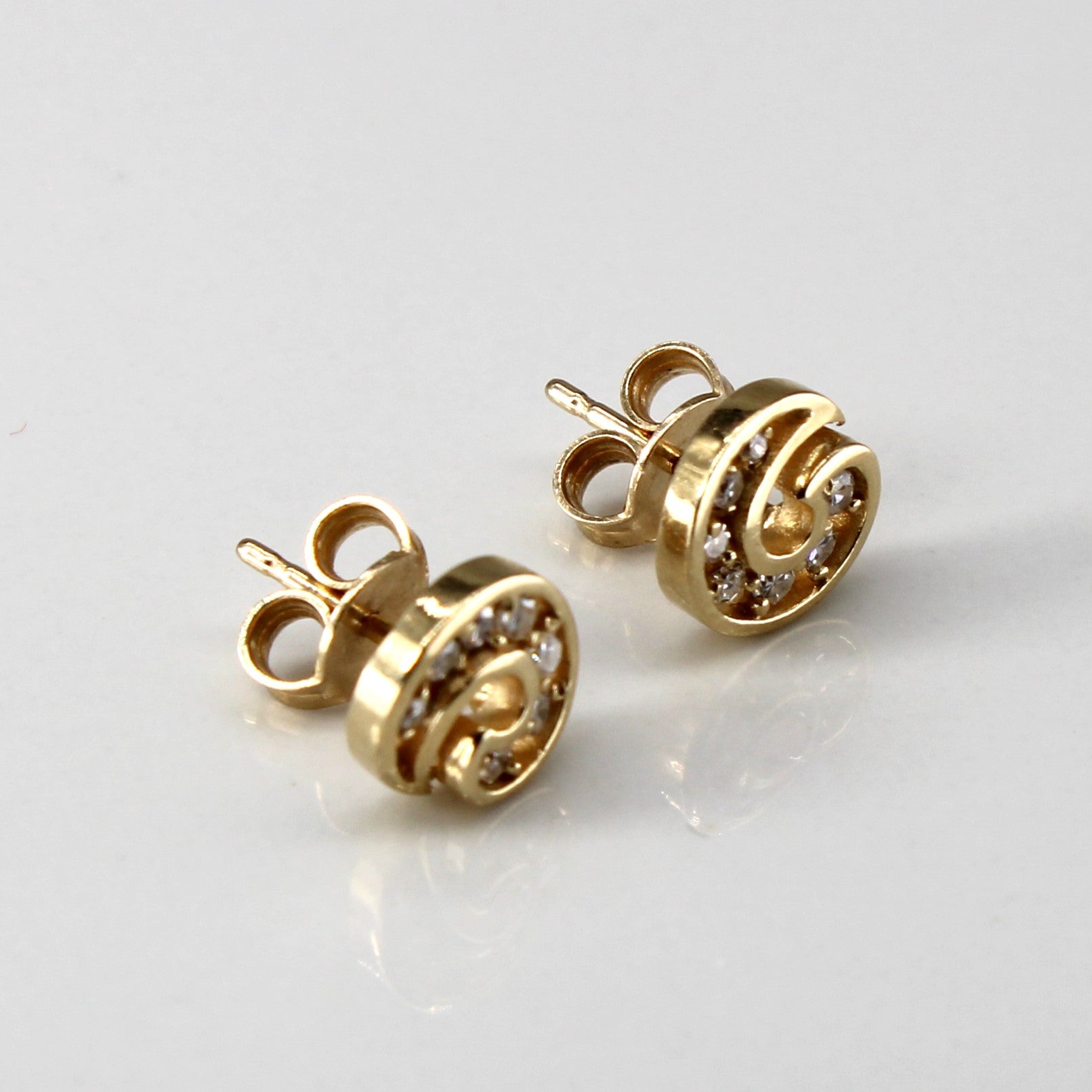 Channel Diamond Stud Earrings | 0.17ctw |